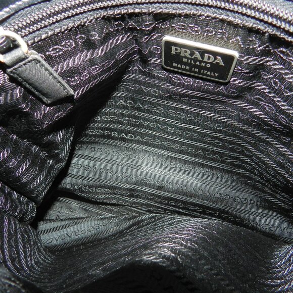 Vintage Prada Tessuto Nylon & Leather Handbag and Prada Nero Leather Wal… - Picture 7 of 16